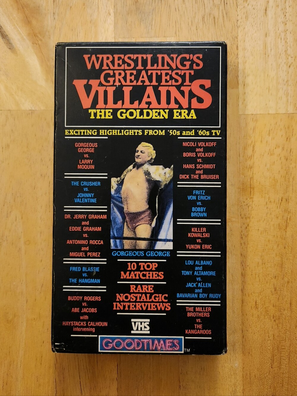 WRESTLING'S GREATEST VILLAINS THE GOLDEN ERA ‘50s And 60s Vintage (VHS, 1986)